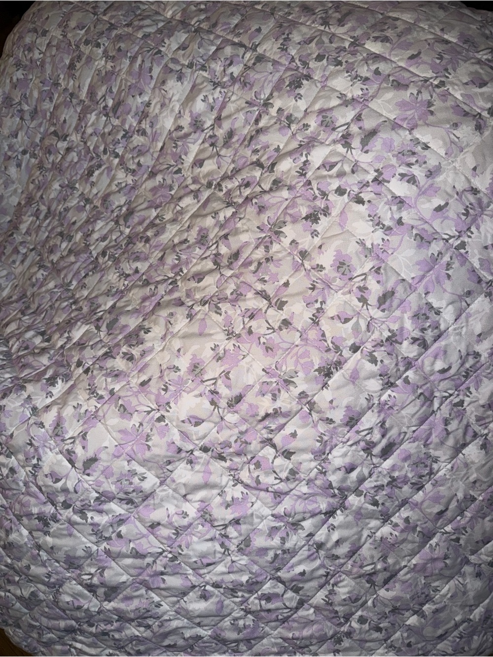 Martha Stewart Lavender Floral Quilted Coverlet